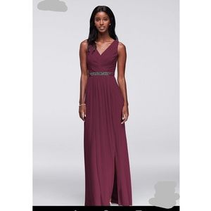 Bridesmaid or prom dress with built in belt